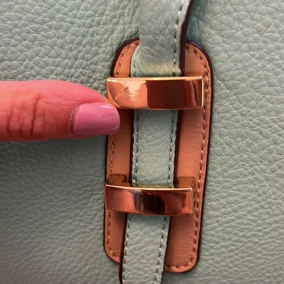 Charming Charlie Pretty Aqua Blue Shoulder Bag with Three compartments! 🌺 - Picture 7 of 10